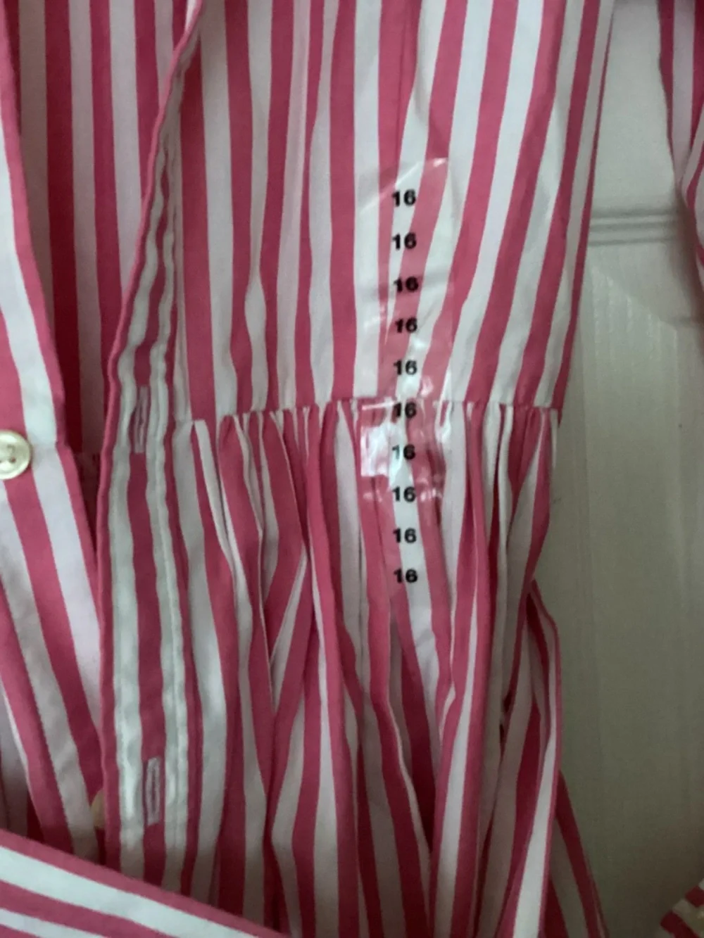 Ralph Lauren pink striped shirt dress. Size kid xl or woman xs - Picture 2 of 4